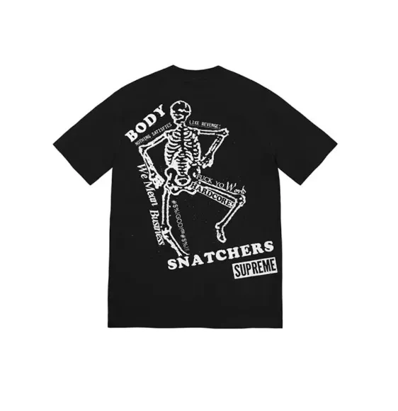 SNATCHERS and Back S Skull Print Black XL M SS23 L TEE White BODY 0721
